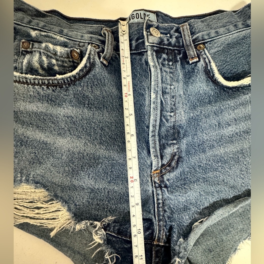 AGOLDE Parker Vintage Cut Off Denim Shorts High Rise Distressed Size 26 - Picture 6 of 6